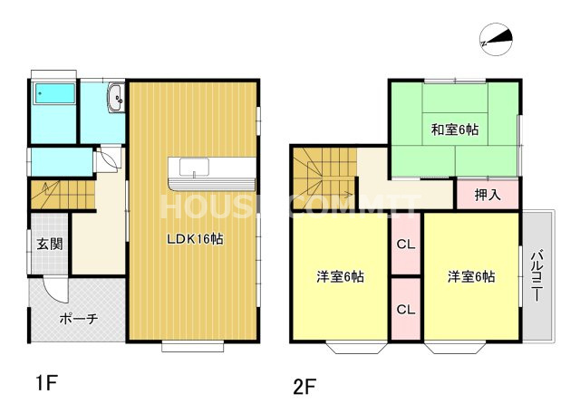 八街市大木　中古戸建の間取り