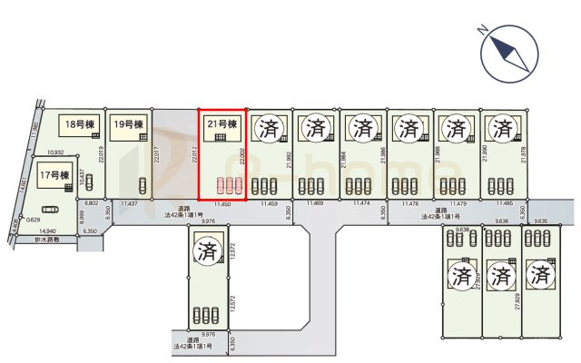 水戸市河和田町第3　新築戸建て　21号棟の区画図|大きなお買い物だからこそ、メリット・デメリットを伝えさせて頂きます。
R-homeにお任せください♪