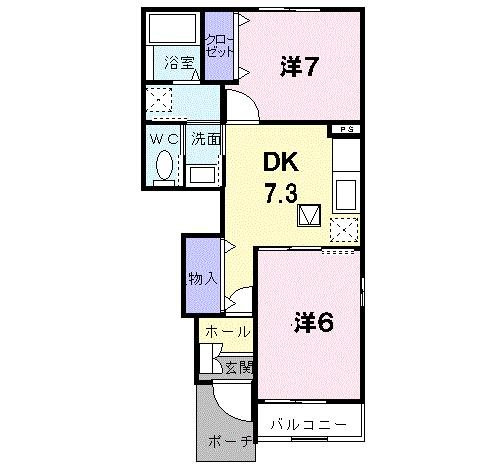 ファシネイション春日Ⅱの間取り