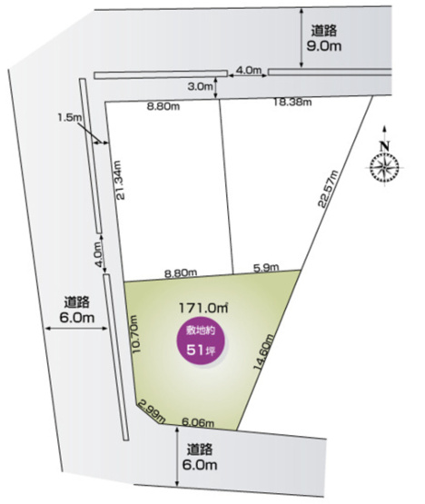 【区画図】 | 羽生市南羽生2丁目　新築戸建　全3棟　3号棟