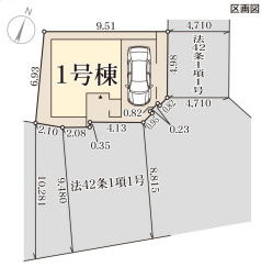 リーブルガーデン寝屋川市八幡台の区画図