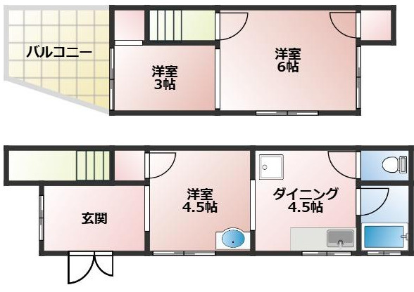【間取り】 | 春日町3丁目テラスハウス