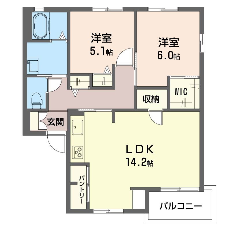 パールタウン岩田４３の間取り