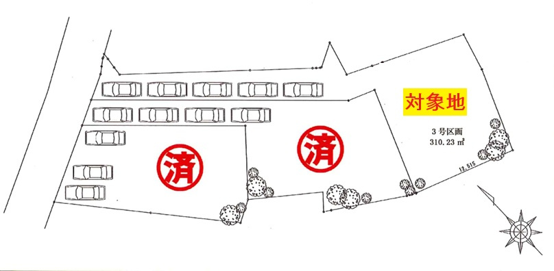 【サンスターホーム】青梅市今井1丁目　建築条件無し売地の土地図