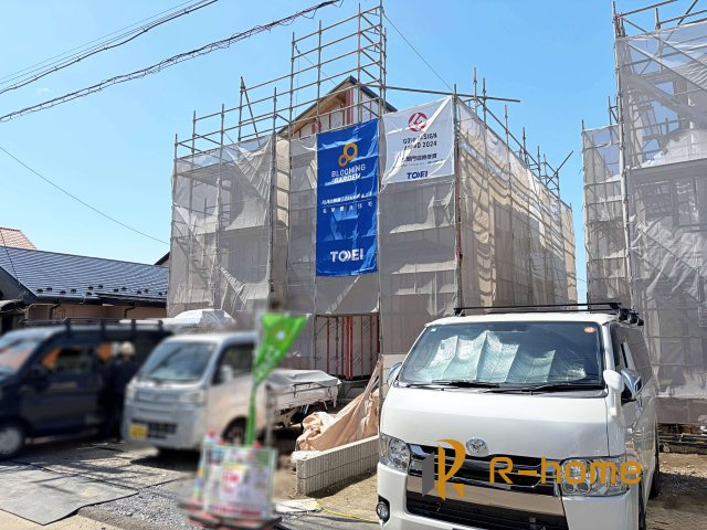 水戸市赤塚1丁目　新築戸建て　3号棟の外観|ご予約を頂ければ、『平日』はもちろん『早朝』や『夜間』もご見学可能です♪お気軽にお申し付けください♪