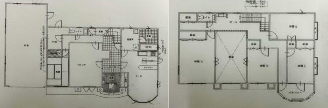 【中古戸建】高崎市高浜町の間取り|■間取り図｜敷地面積：715.39（約216.4坪）　建物面積：284.57（約86.08坪）