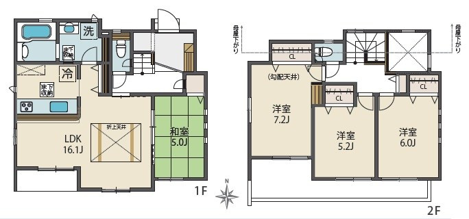 BLOOMING MAISON小平市大沼町1号棟 .の間取り