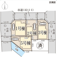 リーブルガーデン枚方市甲斐田新町の区画図