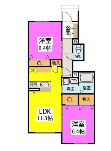 サンライズ桧原の間取り|※図面と現況が異なる場合は現況優先になります。
