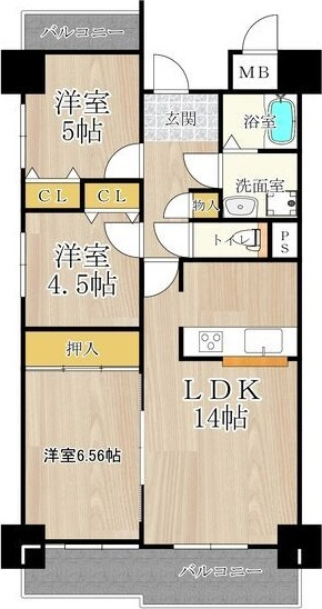 ライフ新神戸の間取り
