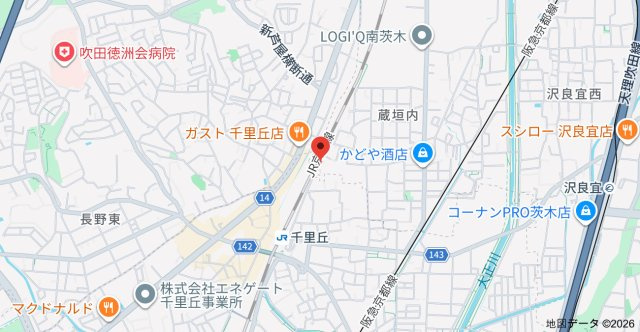 レシオ千里丘の地図
