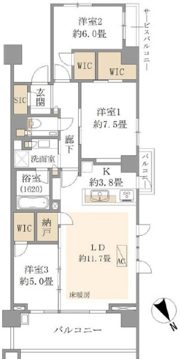 ガーデンヒルズ四ツ谷迎賓の森の間取り