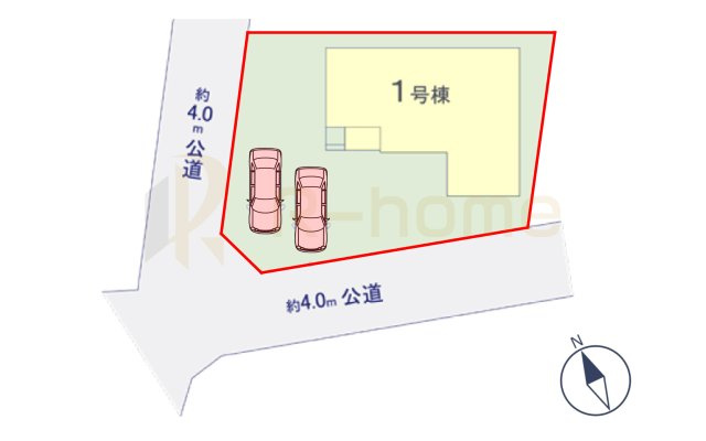 土浦市木田余西台3期　新築戸建て　1号棟の区画図|大きなお買い物だからこそ、メリット・デメリットを伝えさせて頂きます。
R-homeにお任せください♪