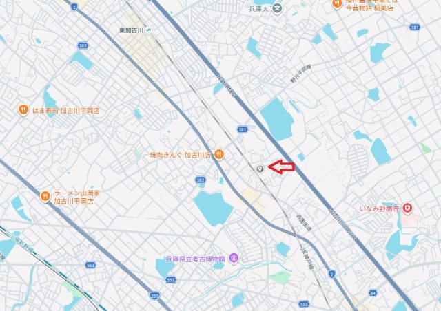 【地図】 | 加古川市第１平岡町高畑（全３）　1号棟