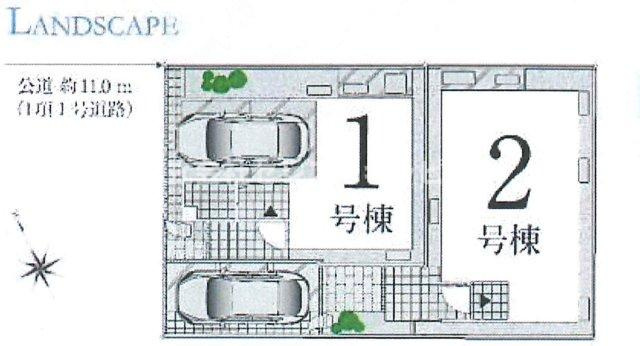 浦安市富士見２丁目　新築戸建て　全２棟の区画図