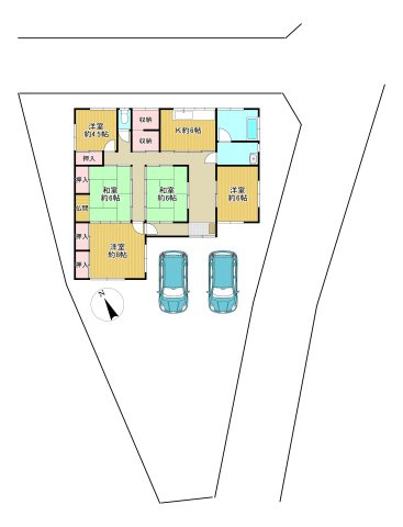 -三丁目不動産-　深谷市岡部　平屋中古戸建の間取り