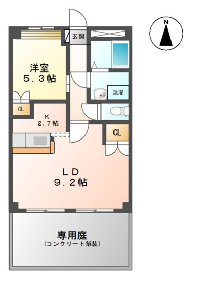 【間取り】 | ファインコート北野Ⅰ