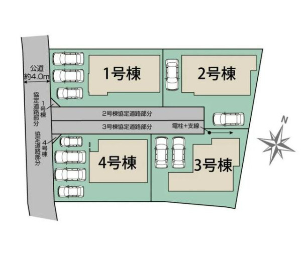 売新築戸建　三島市谷田の区画図