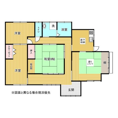 土地500㎡超！今里町倉庫付き平家♪ICから2分！の間取り