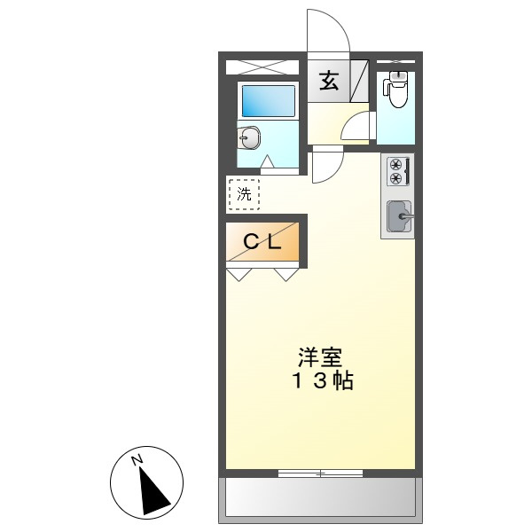 コンフォース亀山Ⅰの間取り
