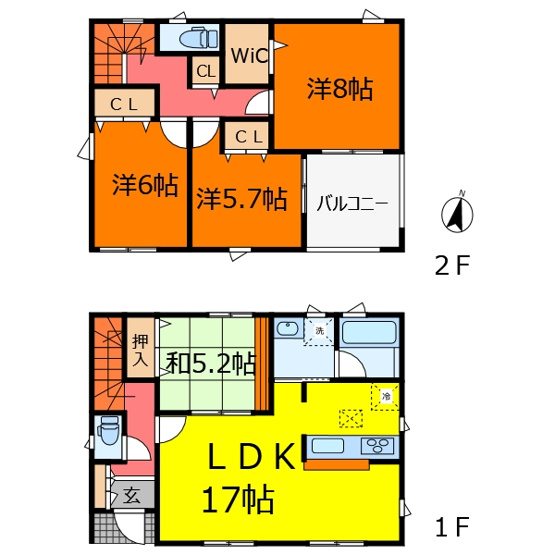 【間取り】 | クレイドルガーデン甲斐市志田第2　3号棟 | 間取り
