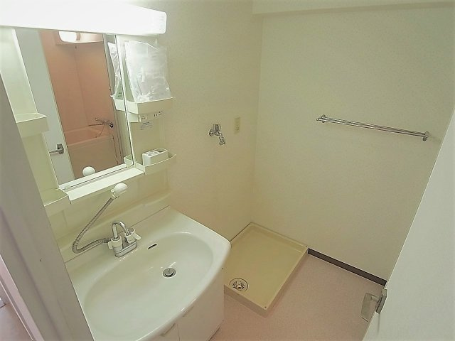 神戸市北区南五葉２丁目の賃貸マンションの洗面所|シャンプドレッサーと室内洗濯機置場