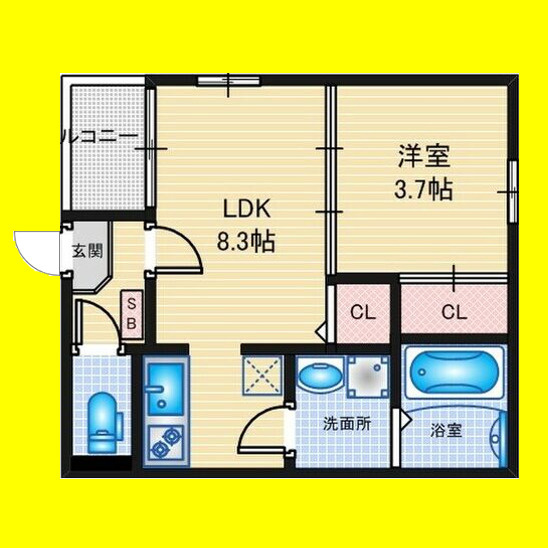 Grace日比野　名古屋市賃貸　仲介手数料無料の間取り