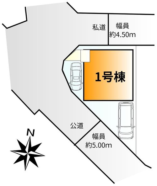 【KEIAI　Grace】西東京市芝久保町12期の区画図|カースペース２台！(車種によります。)