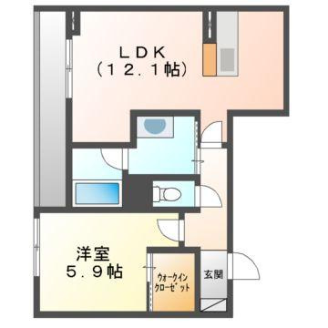 ベレオ北方の間取り