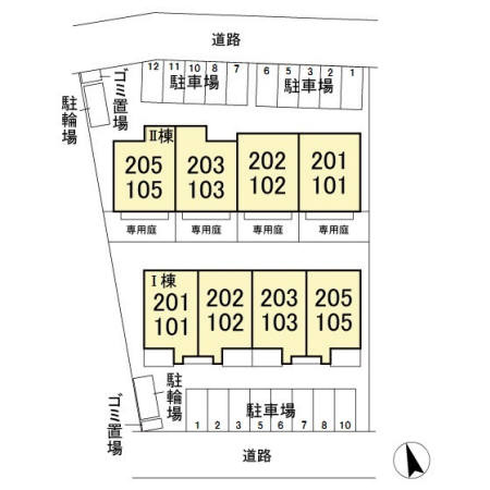 ＨＡＮＡＢＵＳＡ Ⅰの駐車場