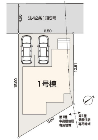 『八王子市新築戸建て』八王子市元八王子町2-1142-6【仲介手数料無料】　２４期の区画図|～仲介手数料無料☆八王子ひなた不動産～八王子市元八王子町　新築戸建て