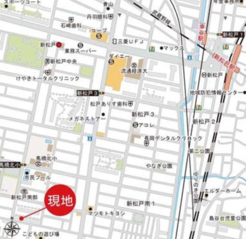 新松戸ユーカリパークハウスB棟の地図
