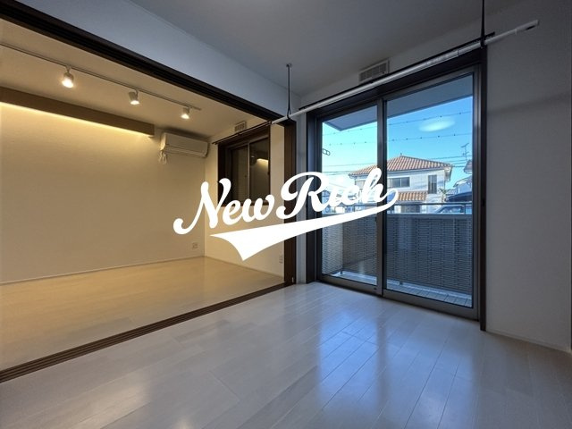 高崎市江木町のアパートのバルコニー