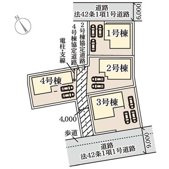 リーブルガーデン下野烏ケ森　新築一戸建ての区画図