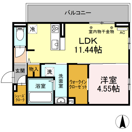 パークハイム上津の間取り|使い勝手の良い間取りです♪