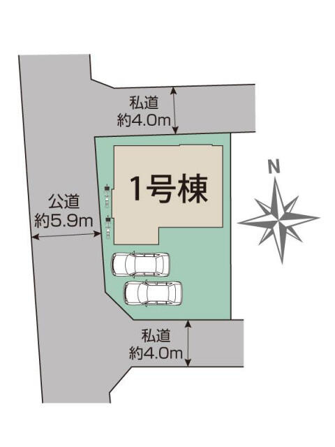 ブルーミングガーデン宇都宮市泉が丘７丁目　新築一戸建ての区画図|宇都宮市泉が丘7丁目1棟区画図
