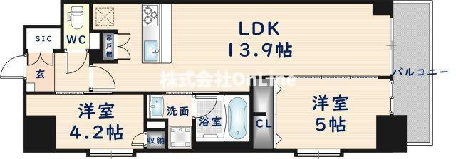 【間取り】 | スプランディッド上本町WESTⅡ