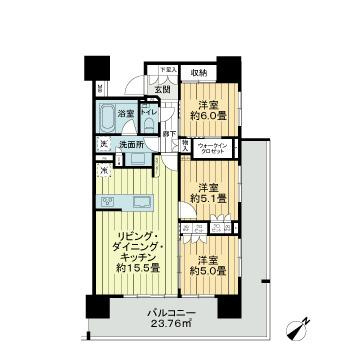 ルフォン入谷ザ・レジデンスの間取り