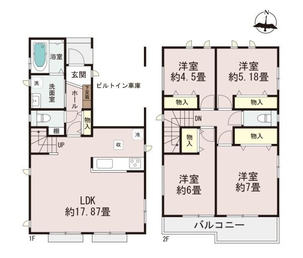 川崎市中原区井田３丁目の新築一戸建の間取り