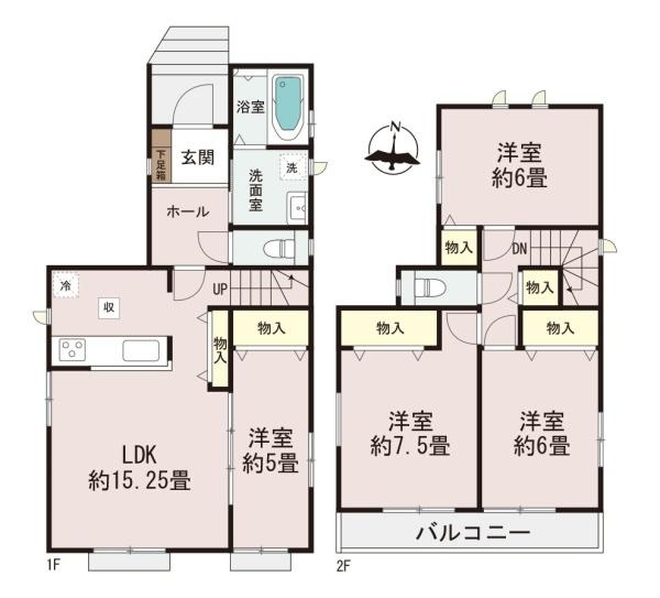 川崎市中原区井田３丁目の新築一戸建の間取り