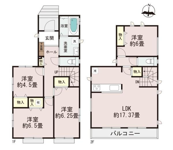 川崎市中原区井田３丁目の新築一戸建の間取り