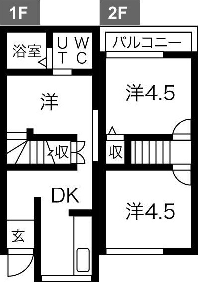 八雲北町テラスの間取り