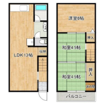 門真市堂山町　戸建の間取り