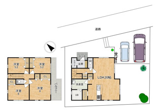 【間取り】 | 横浜市鶴見区駒岡３丁目6699万円新築住宅