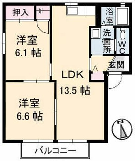 【間取り】 | シャルマンらくざん Ⅰ棟