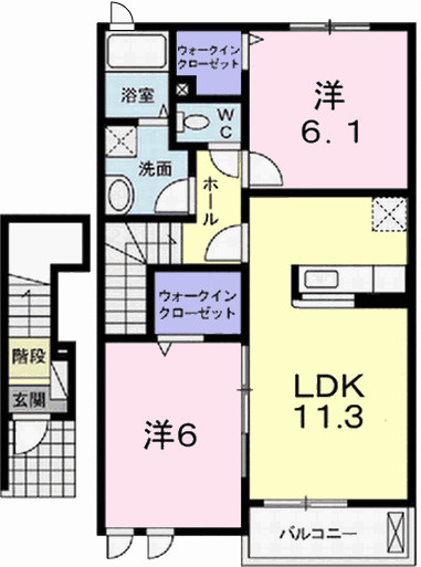 【間取り】 | サニーレジデンス御着Ａ