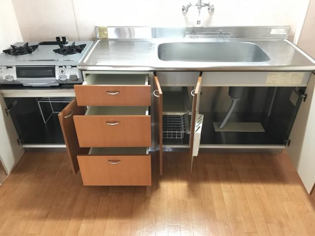 グランドシェイプのキッチン|キッチン下部