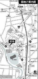 越谷市大林新築戸建ての地図