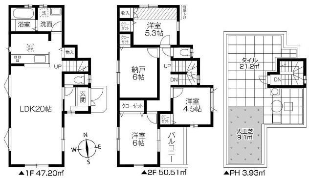 越谷市大林新築戸建ての間取り