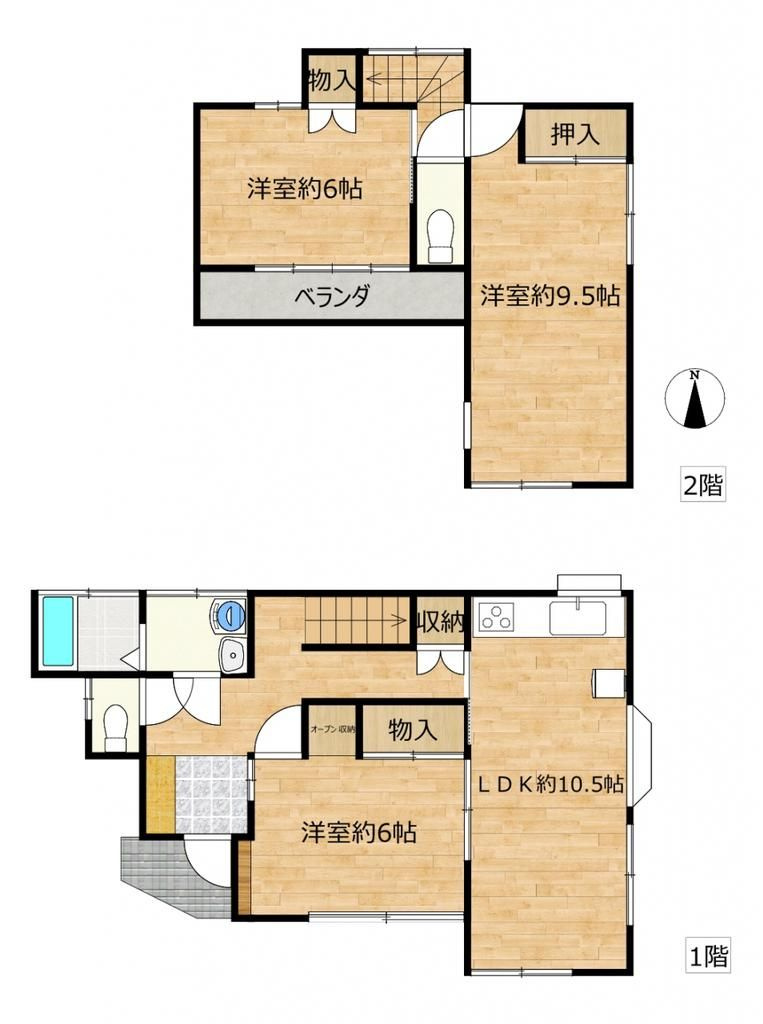 飯能市青木　中古戸建の間取り